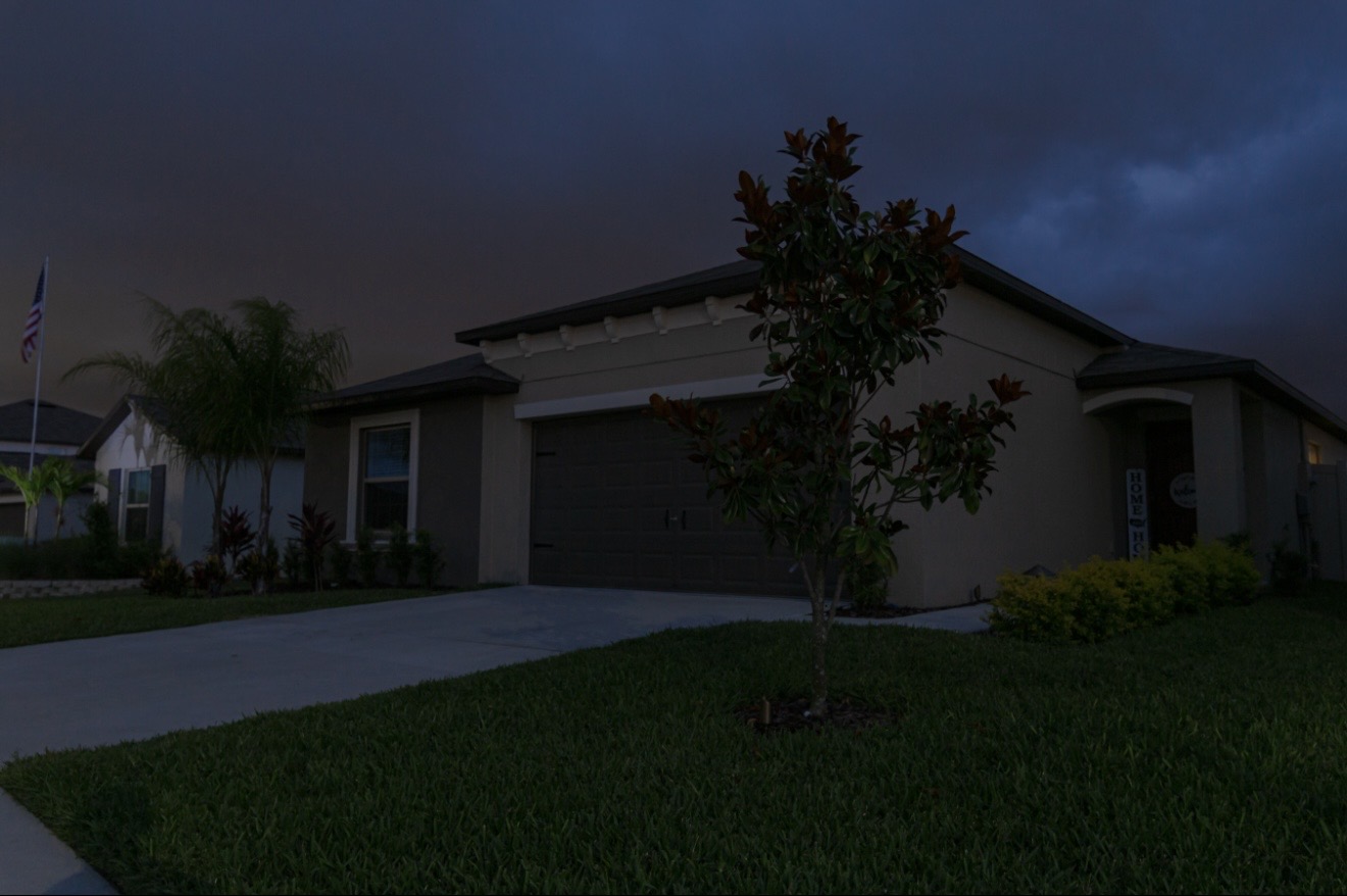 Facade Uplighting before landscape lighting installation